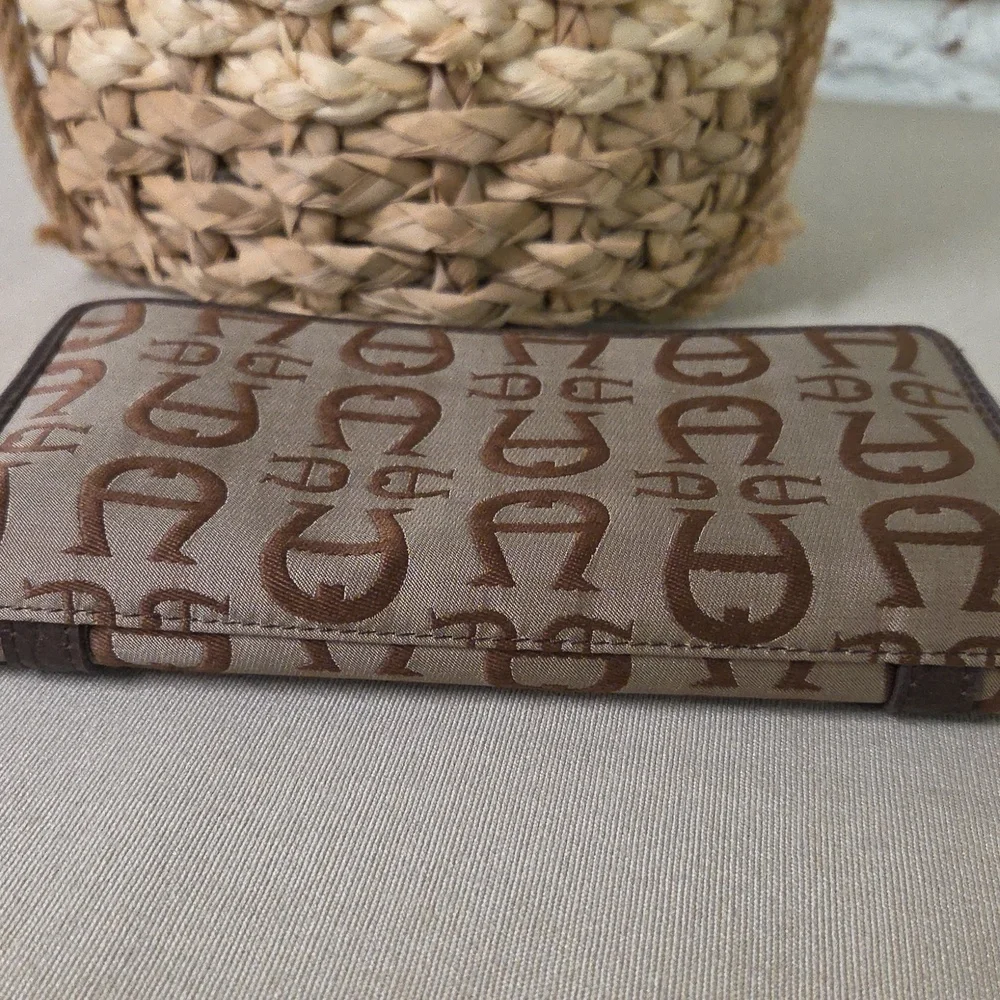 Etienne Aigner Brown Monogram Wallet NWT